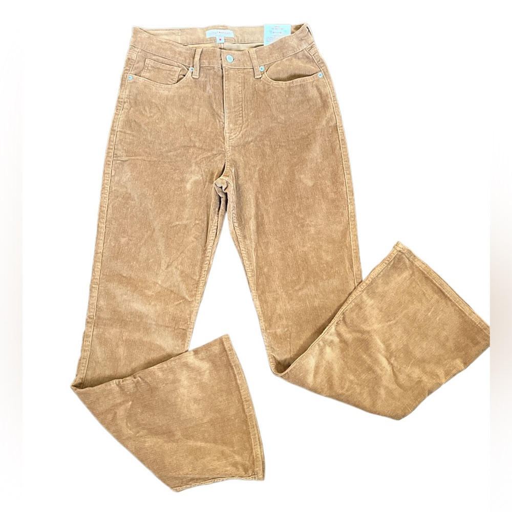 NEW! LUCKY BRAND STEVIE HIGH RISE FLARE CORDUROY PANTS IN BROWN. Size 12/31